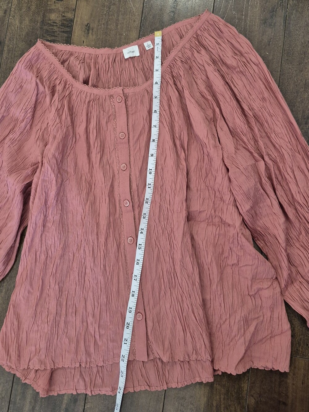Wilfred Aritzia 100% Modal Crinkled Blouse, Large - Picture 3 of 8